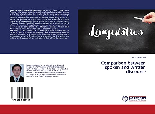 9786202683135: Comparison between spoken and written discourse