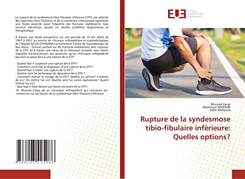 Beispielbild fr Rupture de la syndesmose tibio-fibulaire infrieure: Quelles options? (French Edition) zum Verkauf von Lucky's Textbooks