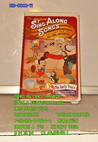 9786304492956: Disney Sing Along Songs: The Early Years [USA] [VHS]