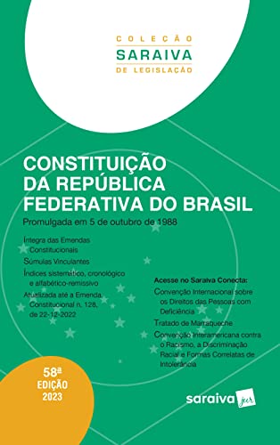9786553625594: Constituio da Repblica Federativa do Brasil - 58 edio 2023