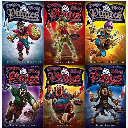 Stock image for Dan Jerris Dragon Blood Pirates Series 6 Books Bundle Collection (Death Diamond, Idols and Ivory, Treasure and Trouble, Skulls and Sabres, The Deathless Pirate King, The Sorcerer's Death Mask) for sale by Books Unplugged