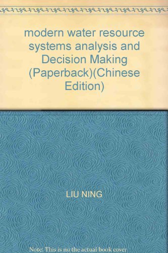 9787030268426: modern water resource systems analysis and Decision Making (Paperback)(Chinese Edition)