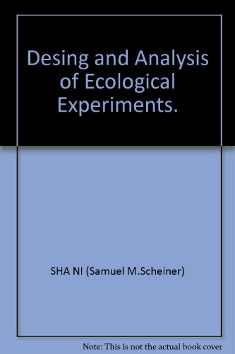 Imagen de archivo de Ecology Experimental Design and Analysis (2nd Edition) (Chinese Edition)(Chinese Edition) a la venta por liu xing