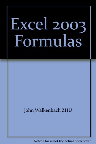 9787121001482: Excel2003公式与函数应用宝典