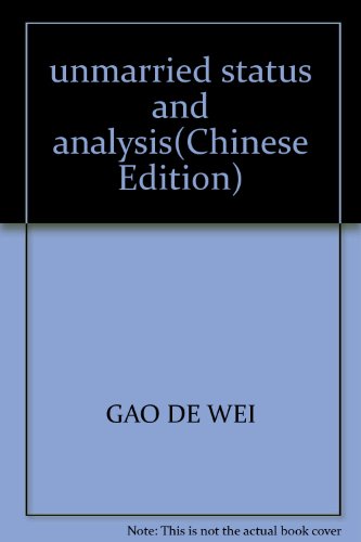 Stock image for unmarried status and analysis(Chinese Edition) for sale by liu xing