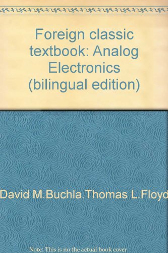 Stock image for Foreign classic textbook: Analog Electronics (bilingual edition)(Chinese Edition) for sale by liu xing