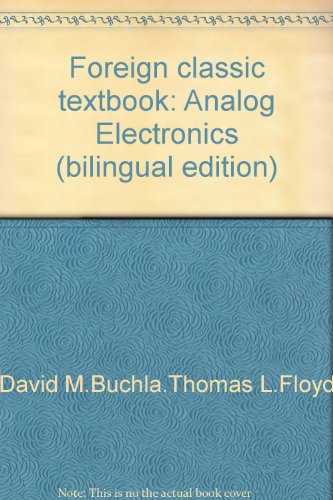 9787302142829: Foreign classic textbook: Analog Electronics (bilingual edition)