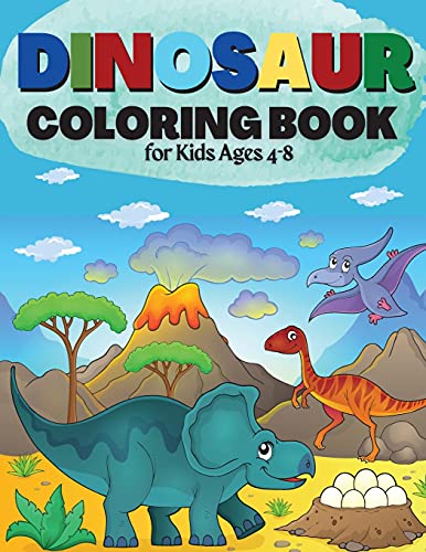 Beispielbild fr Dinosaur Coloring Book for Kids Ages 4-8 Great Gift for Boys & Girls Cute and Fun Dinosaur Coloring Book for Kids & Toddlers - Children Activity Books zum Verkauf von Buchpark
