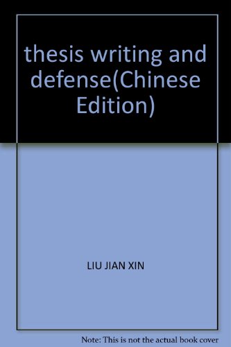 Stock image for thesis writing and defense(Chinese Edition) for sale by liu xing