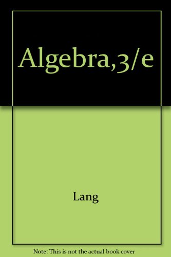 Stock image for ALGEBRA, Revised Third Edition * for sale by L. Michael