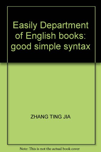 Stock image for Easily Department of English books: good simple syntax for sale by Books From California