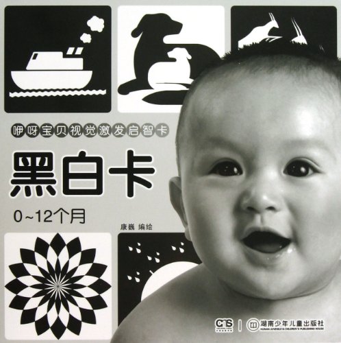 9787535887511: 0-12 Months - Black and White Cards - Baby Visual Excitation Enlightening Card (Chinese Edition)