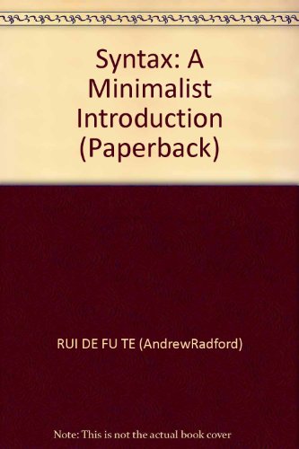 9787560019604: Syntax: A Minimalist Introduction (Paperback)