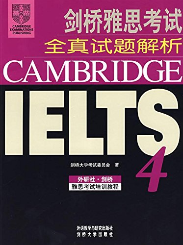 Beispielbild fr Cambridge IELTS 4 full-resolution real questions (with Disc 2) zum Verkauf von Half Price Books Inc.