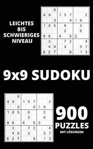 9787780149242: Sudoku - Leichter bis schwieriges niveau: Erstaunliche 900 Sudoku-Rtsel mit Lsungen - Sudoku-Spiel fr Anfnger oder Fortgeschrittene - ... Sie beschftigt und immer konzentriert sind