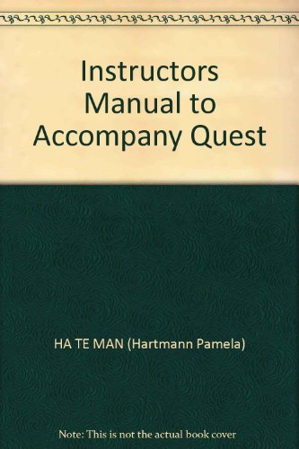 9787810806312: Instructors Manual to Accompany Quest(Chinese Edition)