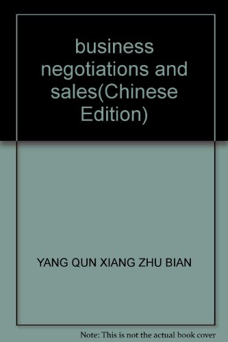 Stock image for business negotiations and sales(Chinese Edition) for sale by liu xing