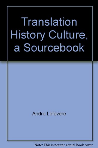 9787810950695: Translation History Culture, a Sourcebook