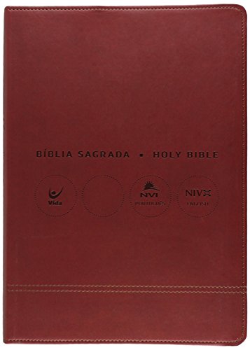 Bíblia NVI Bilíngue Portugues-ingles - Capa Luxo Vermelha