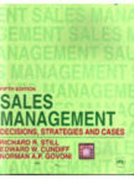 9788120305670: Sales Management : Decisions, Strategies, and Cases