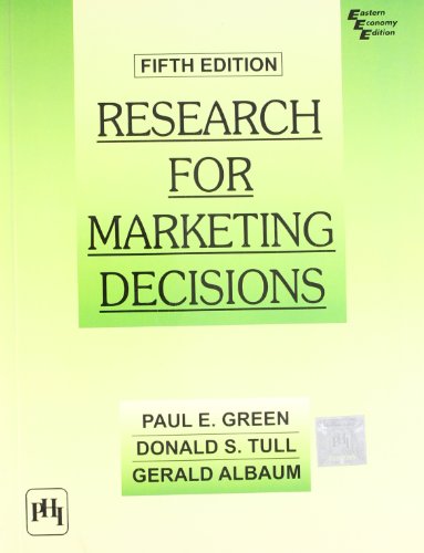 9788120307575: Research for Marketing Decisions