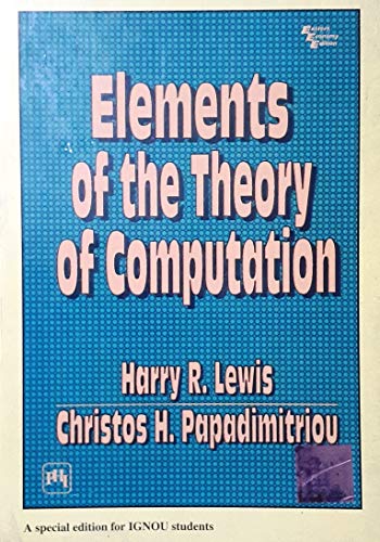 Imagen de archivo de Elements of the Theory of Computation a la venta por HPB-Red