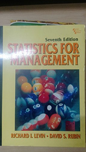 Stock image for Statistics for Management 7th Ed for sale by Better World Books