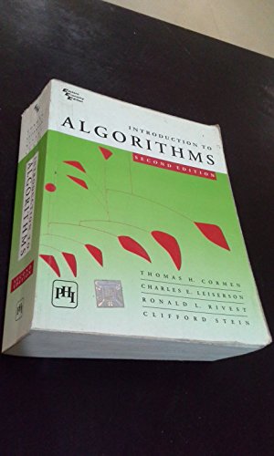 Introduction to Algorithms (9788120321410) by Thomas H. Cormen; Stein Clifford; Charles E. Leiserson; Robert L. Rivest