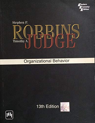 Beispielbild fr Organizational Behavior 13th Editon zum Verkauf von BookHolders