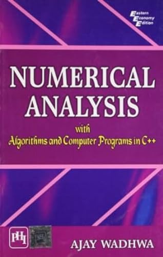 9788120345454: Numerical Analysis with Algorithms and Computer (English, Spanish, French, Italian, German, Japanese, Chinese, Hindi and Korean Edition)