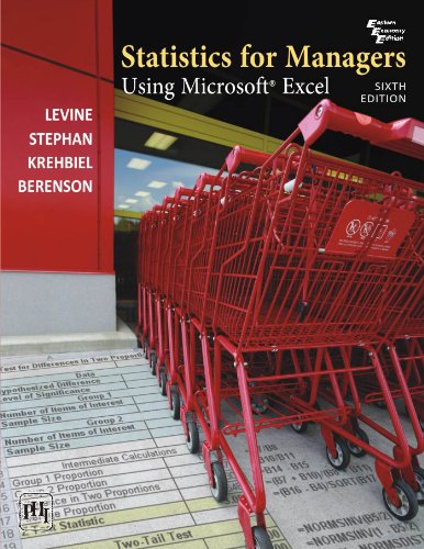 Beispielbild fr Statistics for Managers Using MS Excel [David M. Levine] zum Verkauf von Wonder Book