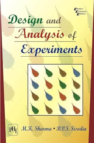 9788120346376: Design and Analysis of Experiments