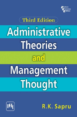 Beispielbild fr Administrative Theories and Management Thought zum Verkauf von Blackwell's