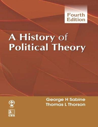 Imagen de archivo de A History of Political Theory a la venta por Better World Books