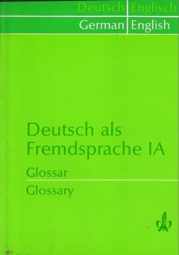 GERMAN AS A FOREIGN LANGUAGE 1A GLOSSARY (9788120417267) by Braun