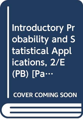 9788120417892: Introductory Probability and Statistical Applications, 2/E (PB)