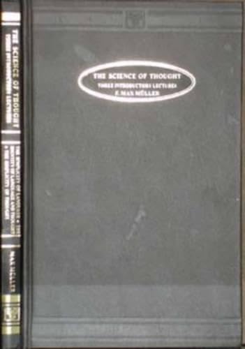 On the Science of Thought (9788120604230) by Muller, Max F.