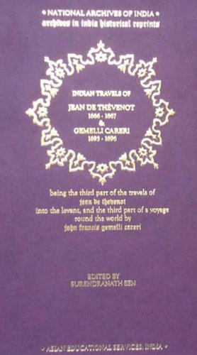 Beispielbild fr Indian Travels of Jean De Thevenot (1666-1667) & Gemelli Careri (1695-1696) zum Verkauf von HPB-Red