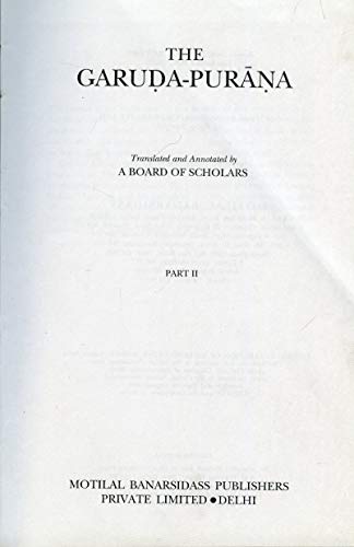 9788120803459: Garuda Purana Pt. 2 (AITM Vol. 13): Ancient Indian Tradition And Mythology (Vol. 13)