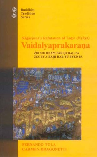 Stock image for Nagarjuna's Refutation of Logic (Nyaya) Vaidalyaprakarana (Buddhist Tradition Series) for sale by SecondSale