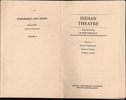 Stock image for Indian Theatre: Traditions of Performance for sale by WorldofBooks