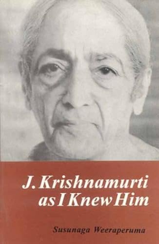 Stock image for J. Krishnamurti as I Knew Him for sale by Books Puddle