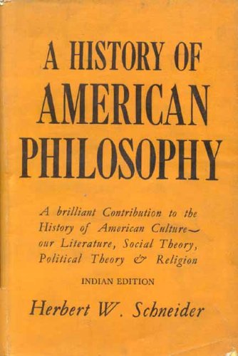 Beispielbild für History of American Philosophy zum Verkauf von Better World Books