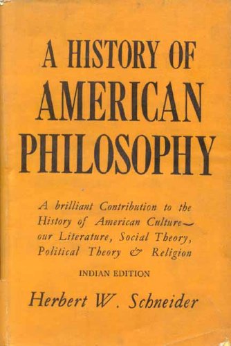 Imagen de archivo de History of American Philosophy a la venta por Better World Books