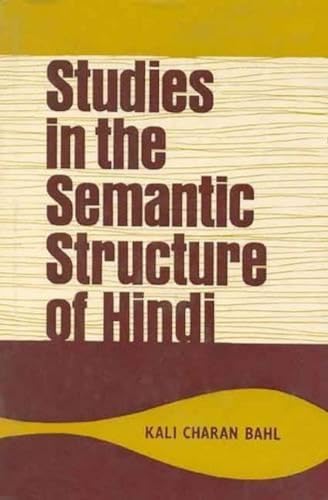 9788120827813: Studies in the Semantic Structure of Hindi