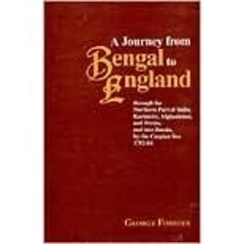 9788121507745: Journey from Bengal to England