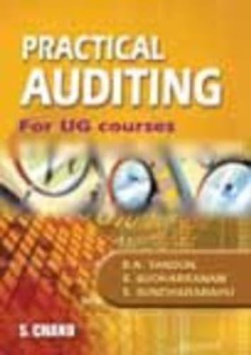 Imagen de archivo de Practical Auditing For UG Courses For Madras a la venta por PBShop.store US