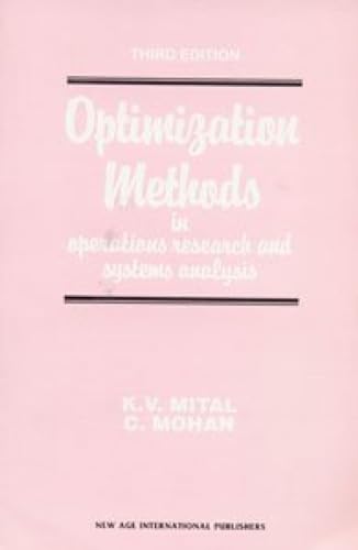Stock image for Optimization Methods in Operations Research and System Analy for sale by Mispah books