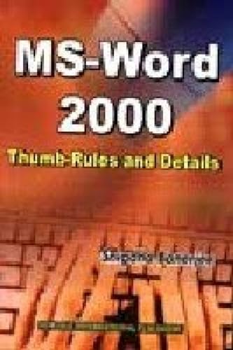9788122414899: MS-Word 2000: Thum-rules and Details