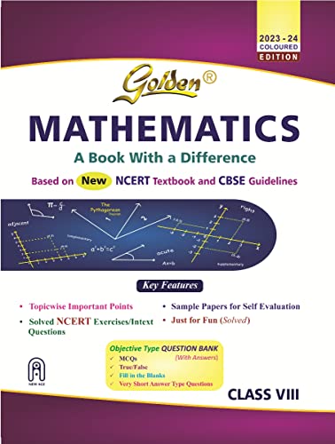 Imagen de archivo de Golden Mathematics: (With Sample Papers) A book with a Difference for Class-8 (For 2020 Final Exams) a la venta por WorldofBooks